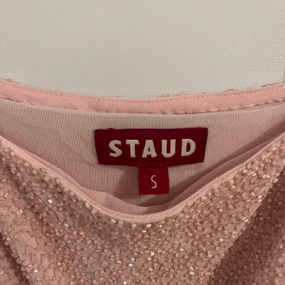 Staud Pink beaded‎ Dress with Slit - Picture 5 of 6